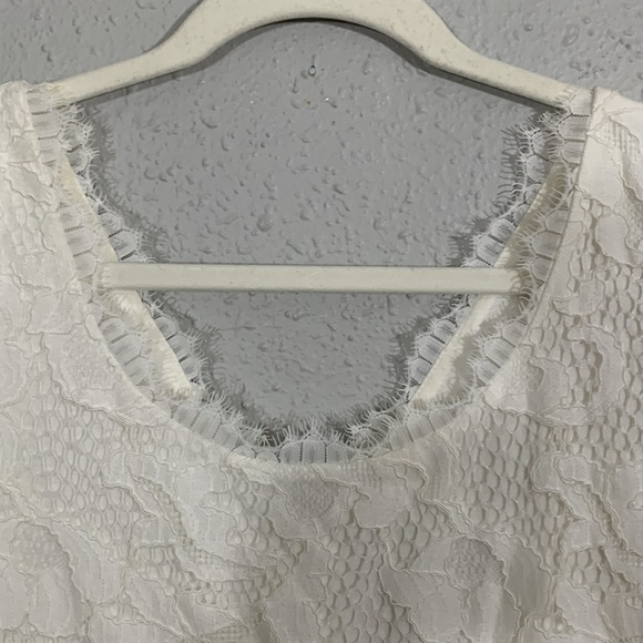 'Diane Von Furstenberg Zarita' Lace White Sheath 3/4 Sleeve Dress size 4 - Picture 5 of 15